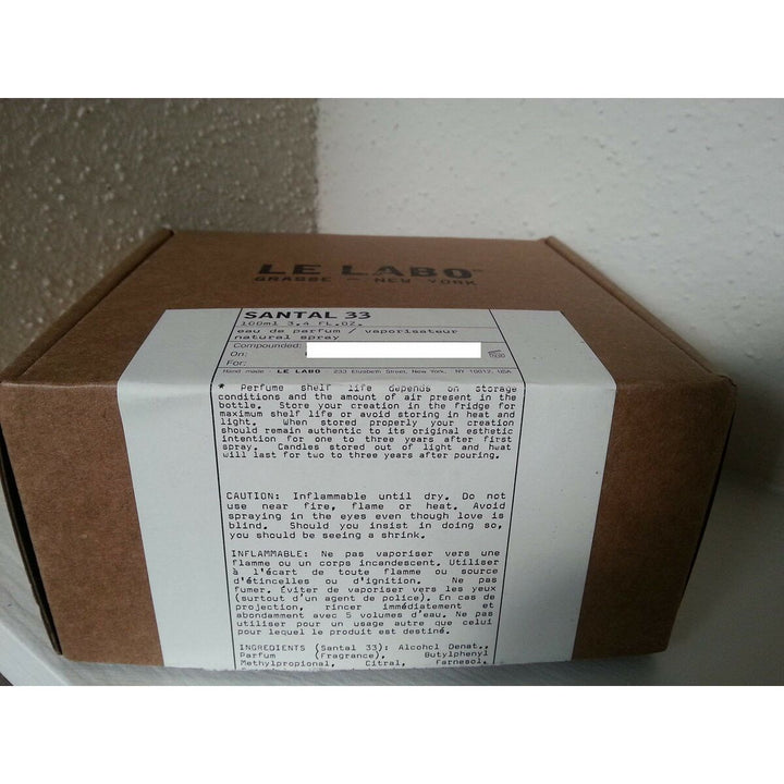 Parfum Unisexe Le Labo SANTAL 33  Scentia : Parfums et fragrances