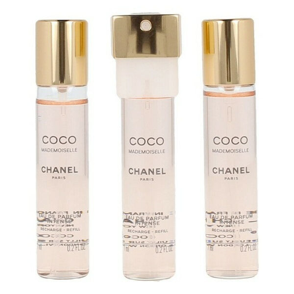COCO MADEMOISELLE INTENSE - EAU DE PARFUM (Vaporisateur de sac + 2 recharges) • CHANEL, Paris • 3 x 7 ml • Eau de parfum pour femme, vaporisateur/spray + 2 recharges  Scentia : Parfums et fragrances