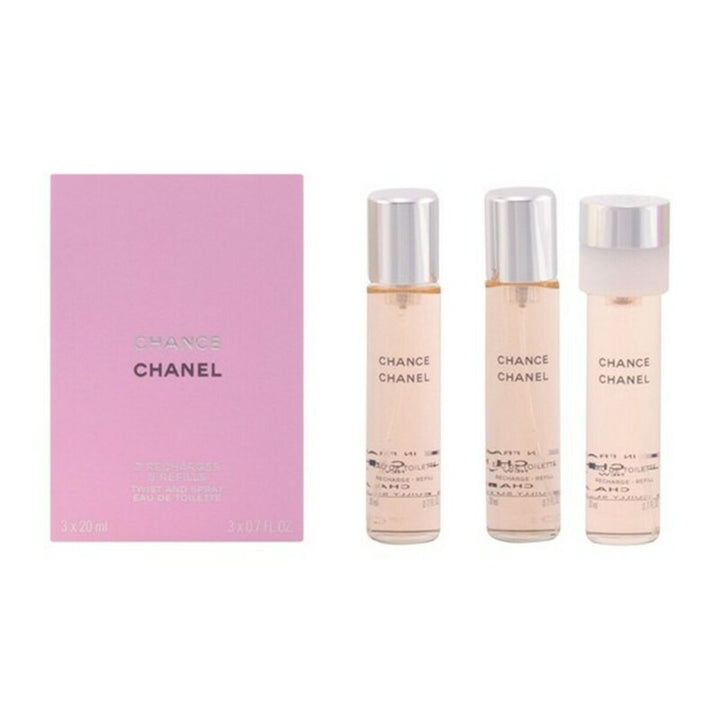 CHANCE - EAU DE TOILETTE (3 recharges) • CHANEL, Paris • 3 x 20 ml • Eau de toilette pour femme, recharges  Scentia : Parfums et fragrances