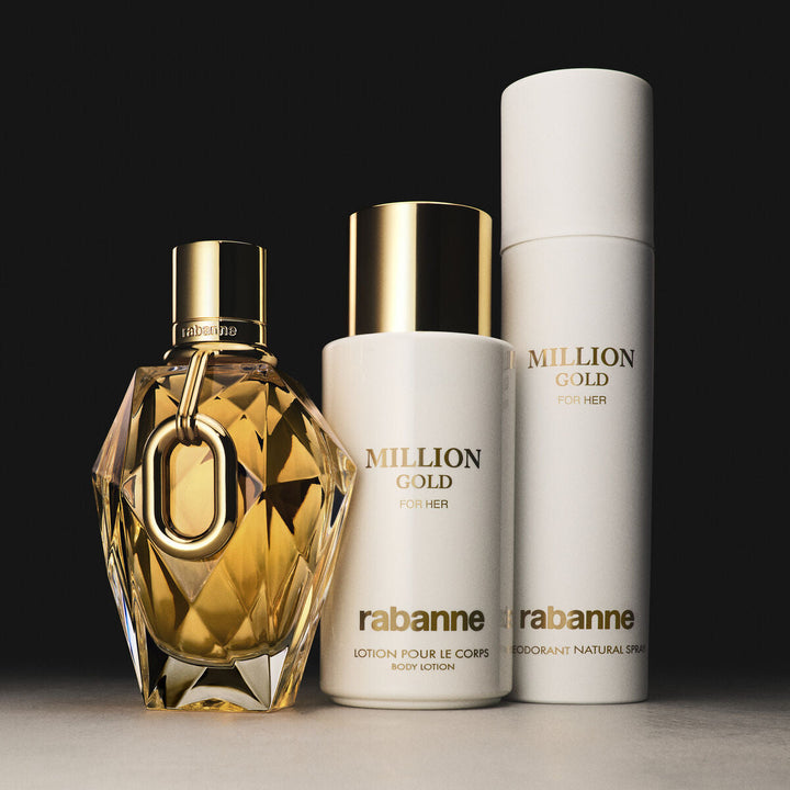 MILLION GOLD (pour femme/for her) • paco rabanne • 90 ml (rechargeable) • Eau de parfum intense pour femme, vaporisateur/natural spray rechargeable  Scentia : Parfums et fragrances