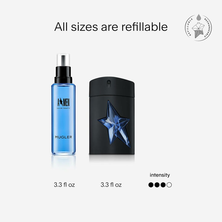 A*MEN • MUGLER • 100 ml • Eau de toilette pour homme, vaporisateur/spray rechargeable  Scentia : Parfums et fragrances