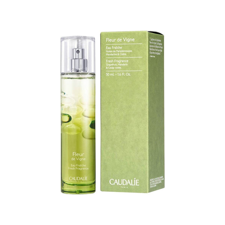 Fleur des Vignes • CAUDALIE • 50 ml • Eau fraiche, notes de Pmplemousse, Mandarine et Cèdre, vaporisateur/spray  Scentia : Parfums et fragrances