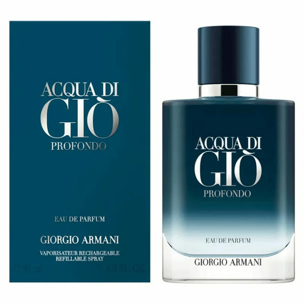 ACQUA DI GIO PROFONDO • GIORGIO ARMANI • 50 ml (rechargeable) • Eau de parfum pour homme, vaporisateur/spray  Scentia : Parfums et fragrances