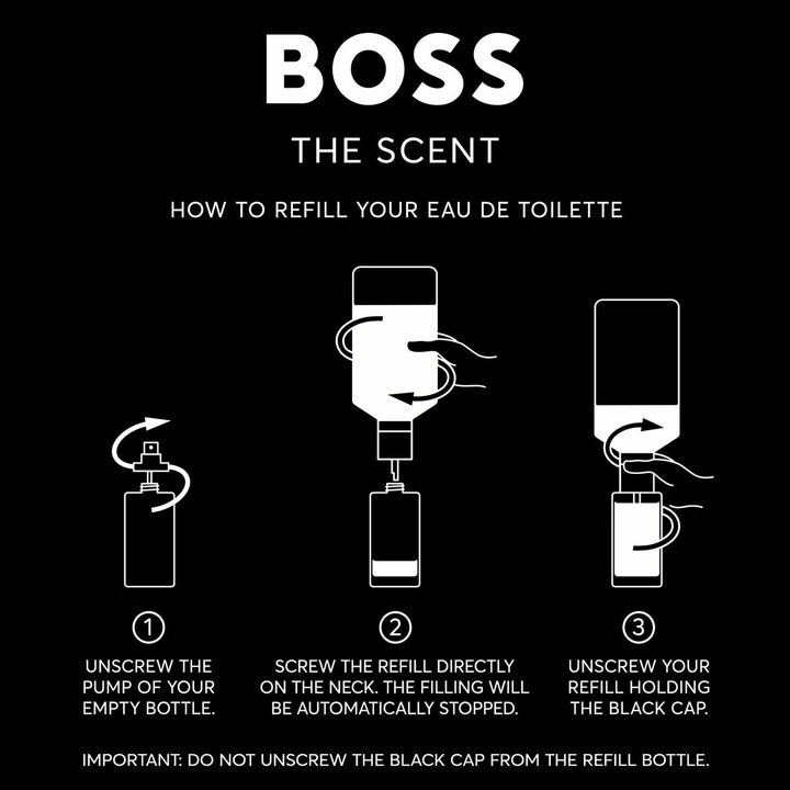 Recharge THE SCENT • BOSS (HUGO BOSS) • 200 ml • EAU DE TOILETTE pour homme  Scentia : Parfums et fragrances