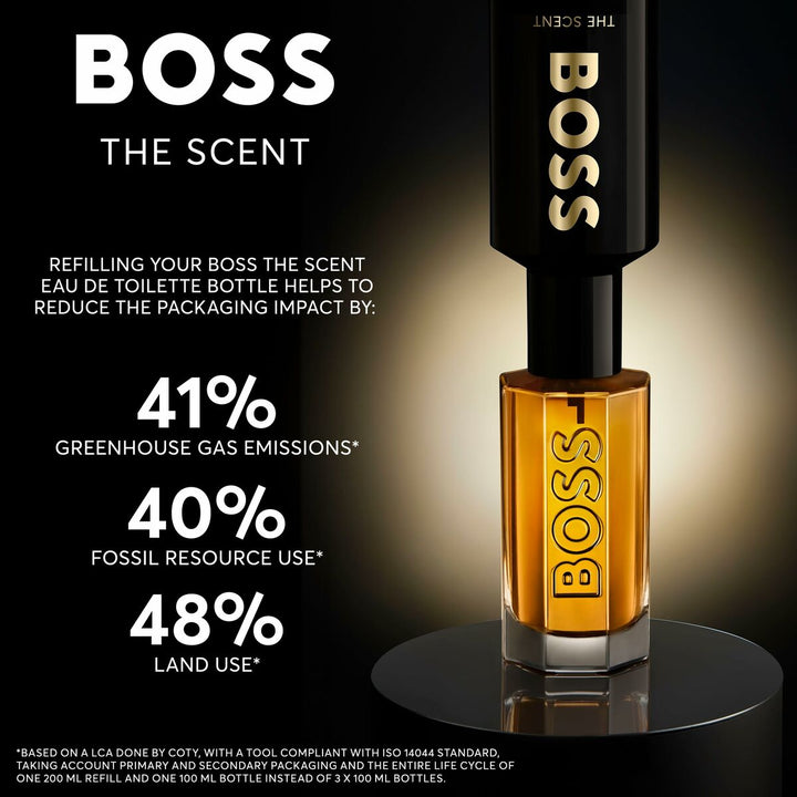 Recharge THE SCENT • BOSS (HUGO BOSS) • 200 ml • EAU DE TOILETTE pour homme  Scentia : Parfums et fragrances