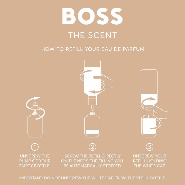 Recharge THE SCENT FOR HER • BOSS (HUGO BOSS) • 150 ml • EAU DE PARFUM pour femme  Scentia : Parfums et fragrances