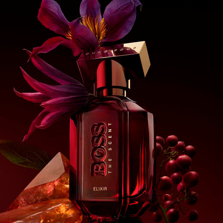 THE SCENT FOR HER ELIXIR • BOSS (HUGO BOSS) • 50 ml • PARFUM INTENSE pour femme  Scentia : Parfums et fragrances
