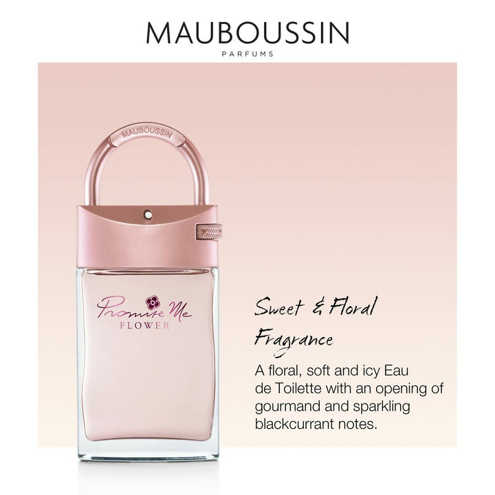 Promise Me FLOWER • MAUBOUSSIN • 90 ml • Eau de toilette pour femme, vaporisateur/natural spray  Scentia : Parfums et fragrances