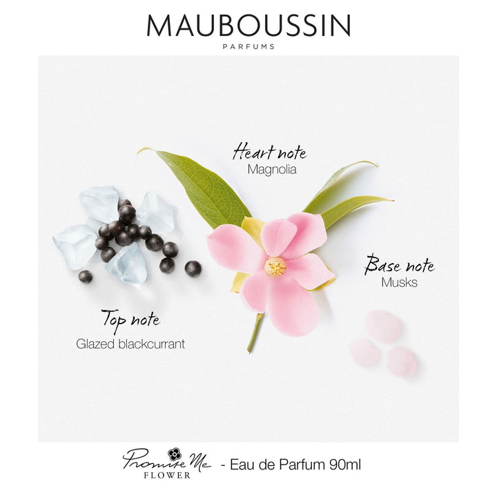 Promise Me FLOWER • MAUBOUSSIN • 90 ml • Eau de toilette pour femme, vaporisateur/natural spray  Scentia : Parfums et fragrances