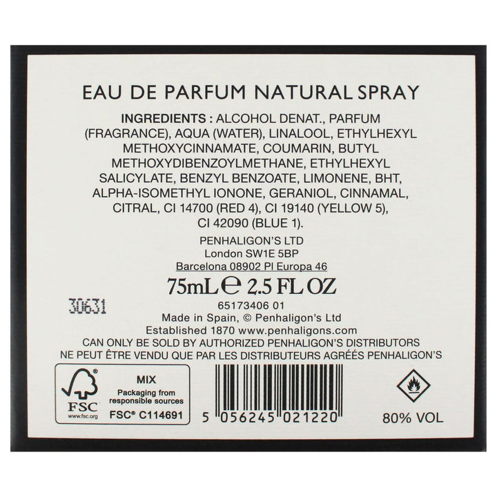 Parfum Homme Penhaligon's The Tragedy of Lord George 75 ml  Scentia : Parfums et fragrances