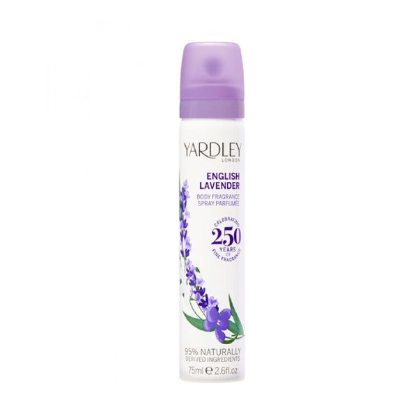 ENGLISH LAVENDER - spray parfumé • YARDLEY, London • 75 ml • Brume corporelle/Body fragrance, 95% d'ingrédients naturels, vaporisateur/spray  Scentia : Parfums et fragrances