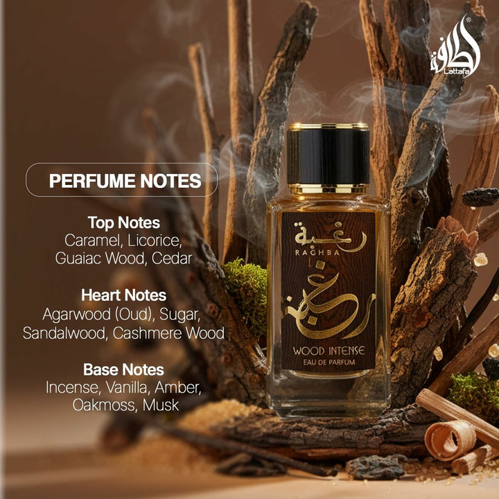 RAGHBA WOOD INTENSE • Lattafa • 100 ml • Eau de parfum unisexe  Scentia : Parfums et fragrances