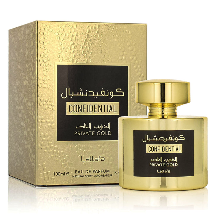 CONFIDENTIAL PRIVATE GOLD • Lattafa • 100 ml • Eau de parfum unisexe  Scentia : Parfums et fragrances