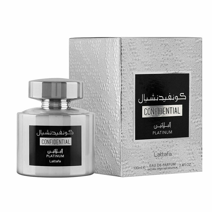 Parfum Homme Lattafa CONFIDENTIAL PLATINUM  Scentia : Parfums et fragrances