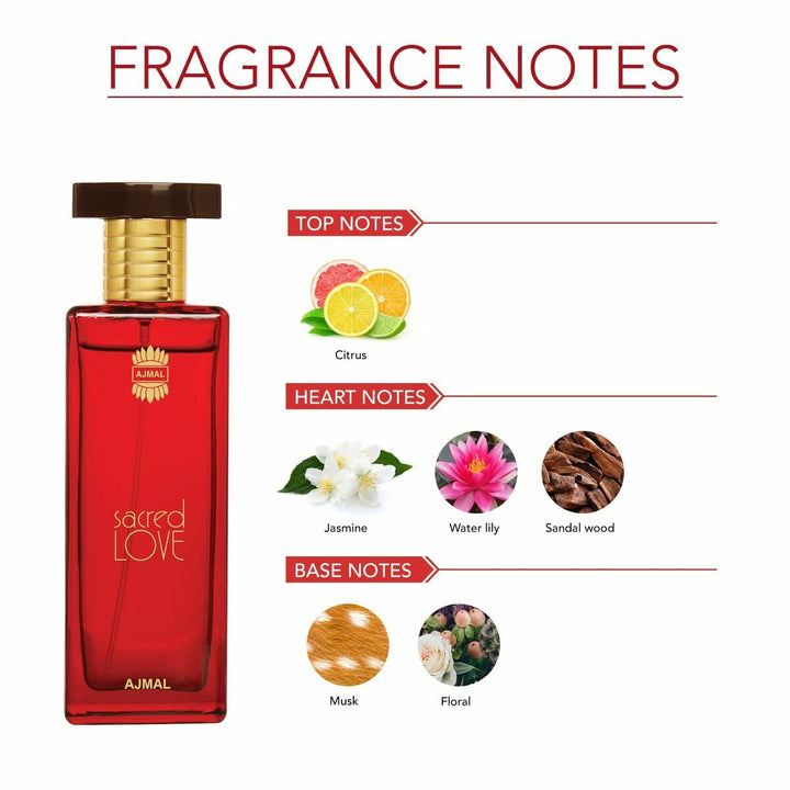 sacred LOVE • AJMAL • 50 ml • Eau de parfum pour femme, vaporisateur/spray  Scentia : Parfums et fragrances