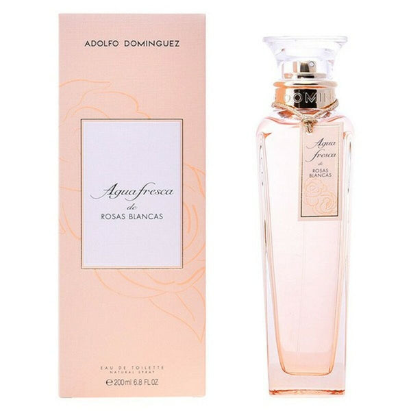 Agua fresca de ROSAS BLANCAS • ADOLFO DOMINGUEZ • 200 ml • Eau de toilette pour femme, vaporisateur/natural spray  Scentia : Parfums et fragrances