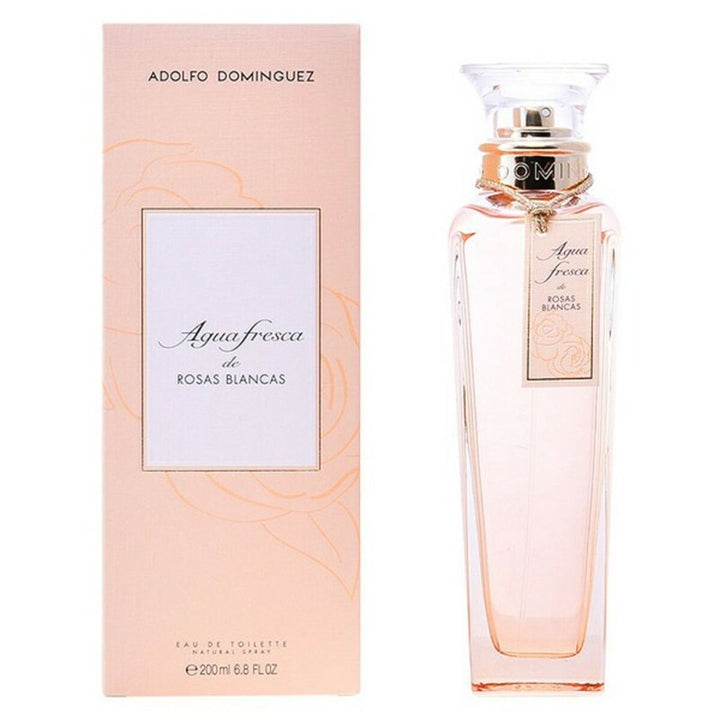Agua fresca de ROSAS BLANCAS • ADOLFO DOMINGUEZ • 200 ml • Eau de toilette pour femme, vaporisateur/natural spray  Scentia : Parfums et fragrances