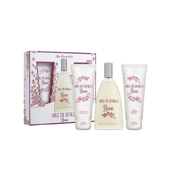 Coffret AIRE DE SEVILLA - Chic... (3 pièces) • Instituto Español • 450 ml • Eau de toilette pour femme, vaporisateur/natural spray (150 ml) + Crème hydratante (150 ml) + Gel douche (150 ml)  Scentia : Parfums et fragrances