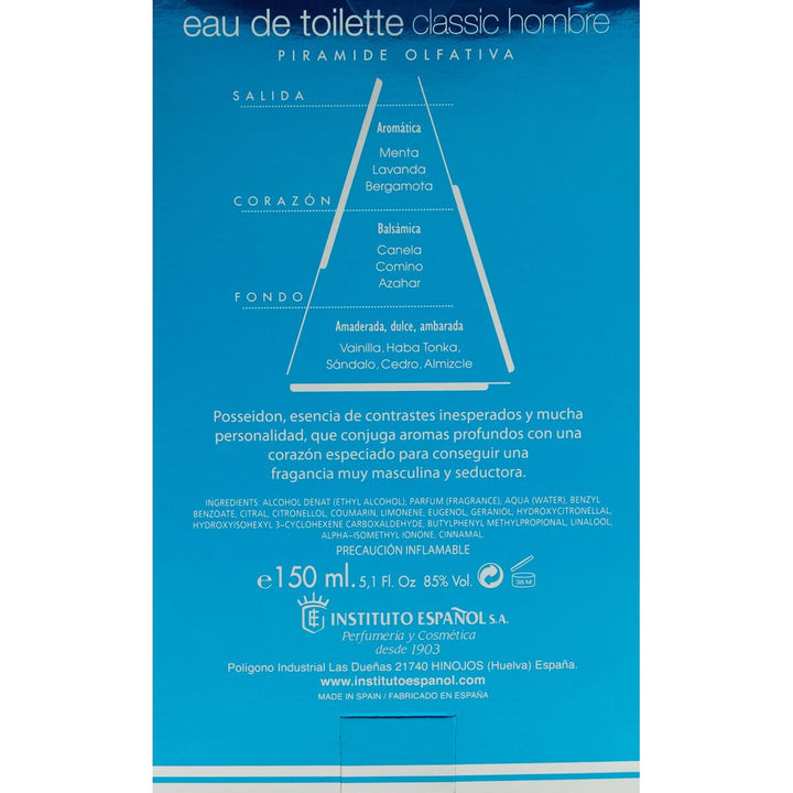 Parfum Homme Instituto Español POSEIDON CLASSIC HOMBRE EDT 150 ml  Scentia : Parfums et fragrances