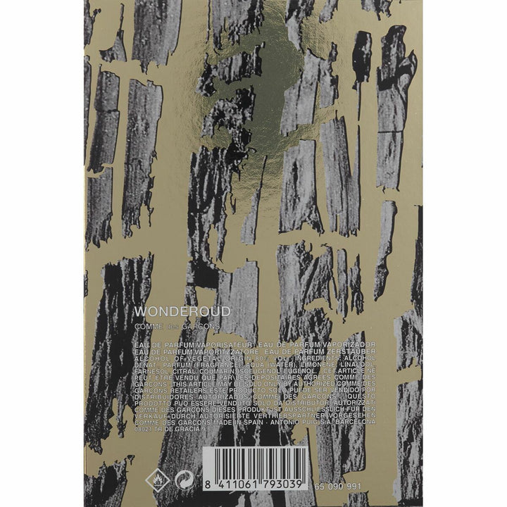 WONDEROUD • COMME des GARCONS • 100 ml • Eau de parfum unisexe, vaporisateur/natural spray  Scentia : Parfums et fragrances