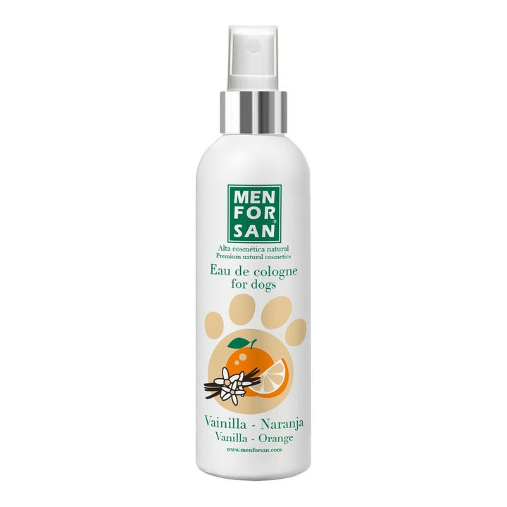 Eau de Cologne pour chiens - Senteur Vanille/Orange • Menforsan (MEN FOR SAN) • 125 ml • Eau de Cologne pour animaux domestiques  Scentia : Parfums et fragrances