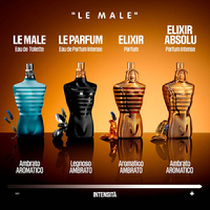 LE MALE ELIXIR ABSOLU (PARFUM INTENSE) • Jean Paul GAULTIER • 125 ml • Parfum intense pour homme, vaporisateur/natural spray  Scentia : Parfums et fragrances