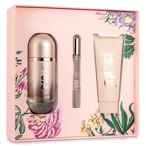 Coffret 212 VIP ROSÉ NYC : Eau de parfum + vaporisateur de voyage + lotion corporelle • CAROLINA HERRERA New York  Scentia : Parfums et fragrances