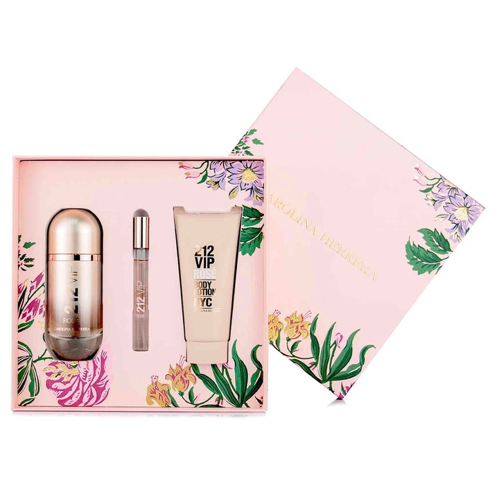Coffret 212 VIP ROSÉ NYC : Eau de parfum + vaporisateur de voyage + lotion corporelle • CAROLINA HERRERA New York  Scentia : Parfums et fragrances