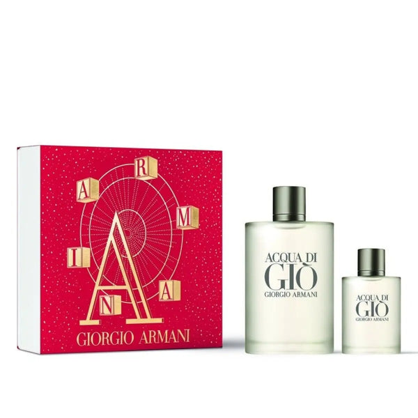 Coffret ACQUA DI GIO - EAU DE TOILETTE • GIORGIO ARMANI • 200 ml + 30 ml • Eau de toilette pour homme, vaporisateur/natural spray  Scentia : Parfums et fragrances