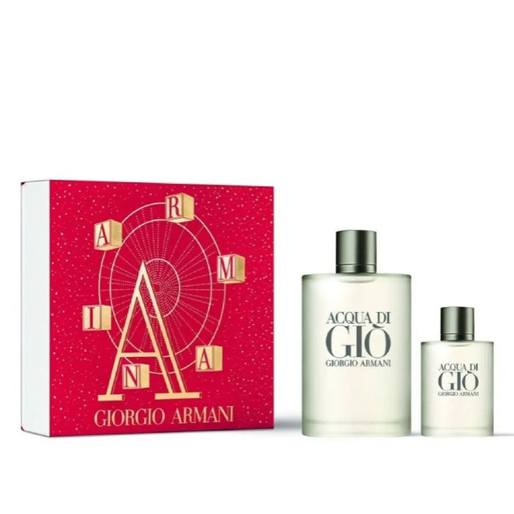 Coffret ACQUA DI GIO - EAU DE TOILETTE • GIORGIO ARMANI • 200 ml + 30 ml • Eau de toilette pour homme, vaporisateur/natural spray  Scentia : Parfums et fragrances