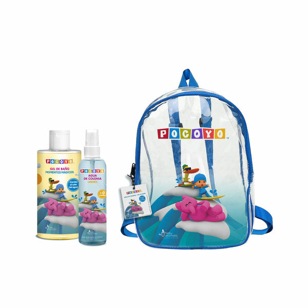 Coffret pour enfants POCOYO : Eau de Cologne + Gel douche + sac-à-dos • Natuaromatic • 150 ml + 300 ml • Eau de cologne pour enfant (150 ml), Gel Douche (300 ml)  Scentia : Parfums et fragrances