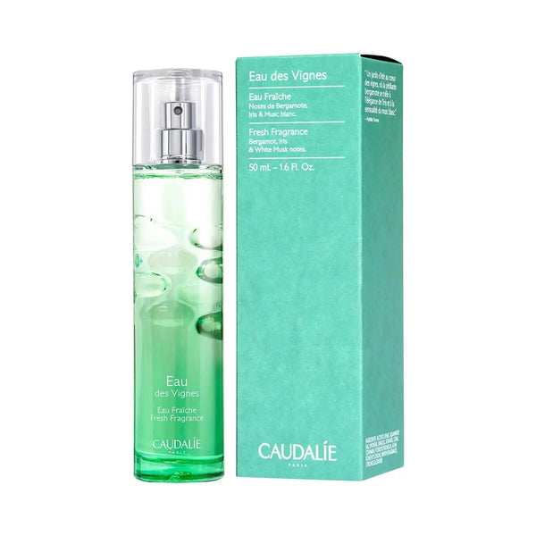 Eau des Vignes • CAUDALIE • 50 ml • Eau fraiche, notes de Bergamote, Iris & Musc blanc, vaporisateur/spray  Scentia : Parfums et fragrances