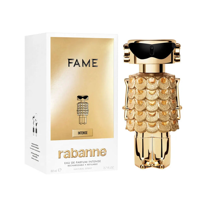 FAME INTENSE • paco rabanne • 80 ml (rechargeable) • Eau de parfum intense pour femme, vaporisateur/natural spray rechargeable  Scentia : Parfums et fragrances