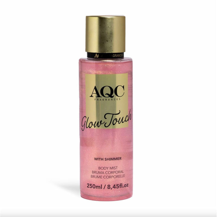 Glow Touch PINK with shimmer • AQC FRAGRANCES • 250 ml • Brume corporelle/Body Mist pour femme  Scentia : Parfums et fragrances