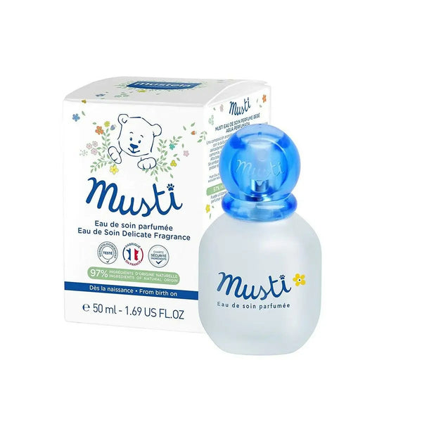 Musti - Eau de soin parfumée pour bébés/enfants • Mustela • 50 ml • Eau de soin parfumée pour bébés/enfants, 97% d'ingrédients d'origine naturelle, vaporisateur/spray  Scentia : Parfums et fragrances