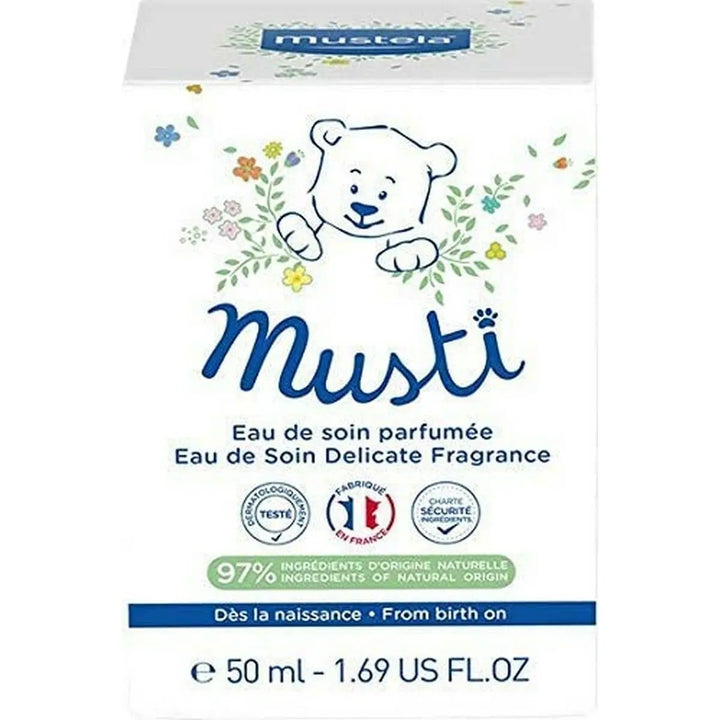 Musti - Eau de soin parfumée pour bébés/enfants • Mustela • 50 ml • Eau de soin parfumée pour bébés/enfants, 97% d'ingrédients d'origine naturelle, vaporisateur/spray  Scentia : Parfums et fragrances