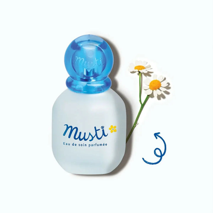 Musti - Eau de soin parfumée pour bébés/enfants • Mustela • 50 ml • Eau de soin parfumée pour bébés/enfants, 97% d'ingrédients d'origine naturelle, vaporisateur/spray  Scentia : Parfums et fragrances
