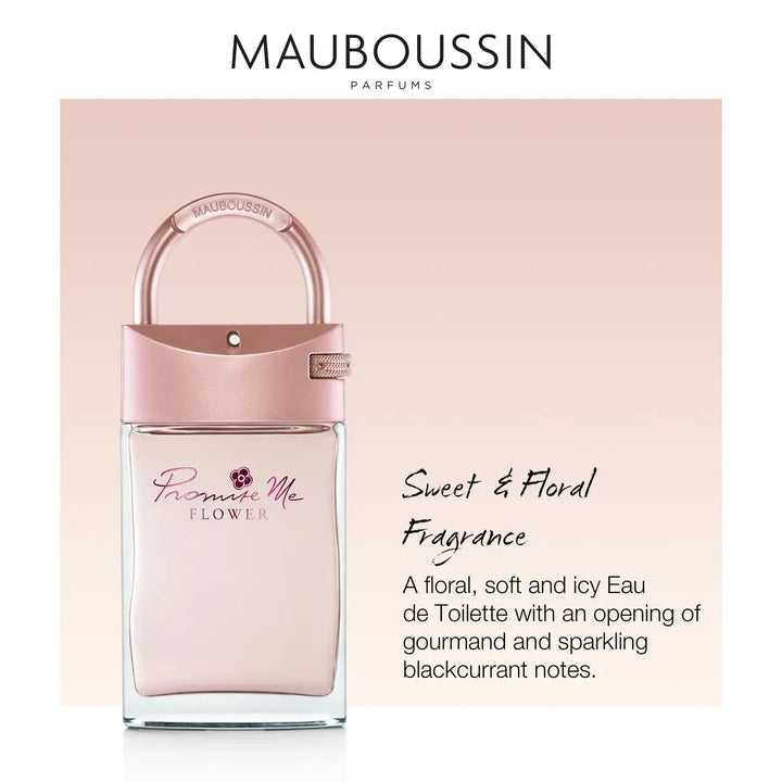Promise Me FLOWER • MAUBOUSSIN • 90 ml • Eau de toilette pour femme, vaporisateur/natural spray  Scentia : Parfums et fragrances