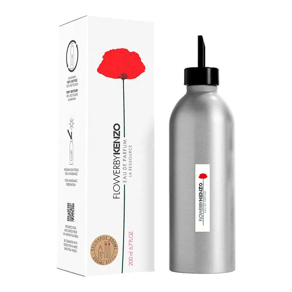 FLOWER BY KENZO - EAU DE PARFUM : LA RESSOURCE (recharge) • KENZO • 200 ml • Eau de parfum pour femme, recharge  Scentia : Parfums et fragrances