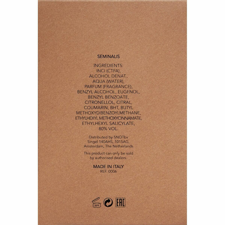 SEMINALIS • ORTO PARISI • 50 ml • Parfum unisexe, vaporisateur/spray  Scentia : Parfums et fragrances