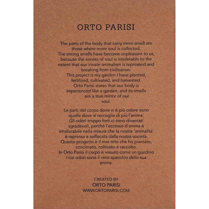 STERCUS • ORTO PARISI • 50 ml • Parfum unisexe, vaporisateur/spray  Scentia : Parfums et fragrances