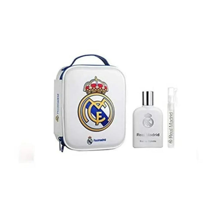 Set Real Madrid : Eau de toilette + vaporisateur et trousse de voyage • Sporting Brands • 100 ml • Eau de toilette pour homme, vaporisateur/spray  Scentia : Parfums et fragrances